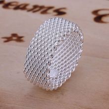 Бесплатная доставка 925 ювелирные изделия посеребренное кольцо модное кольцо с сеткой подарок для женщин и мужчин серебряные ювелирные изделия кольца на палец SMTR040 2024 - купить недорого
