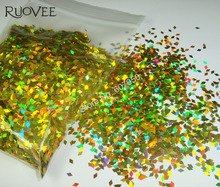 Laser Holographic Green Gold Color 2MM Diamond rhombus Glitter Paillette Spangles Shape for DIY Nail Art Decoration 2024 - buy cheap