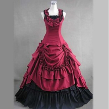 FREE PP Halloween costumes for women adult southern belle costume red Victorian dress Ball Gown Gothic lolita dress plus size 2024 - buy cheap