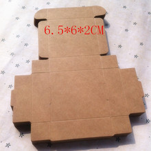 Portuguese customer orders 6.5*6*2cm Kraft Storage boxes Small jewelry tray Aircraft box  Gift Packaging 100pcs/lot 2024 - buy cheap