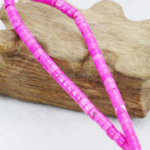 Accessories Rose Red 4mm Abacus Turkey Loose Beads lamination Stone DIY Howlite For Necklace Bracelet 15inch Jewelry Making Gems 2024 - buy cheap