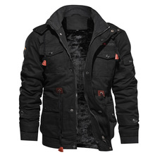 Men's Winter Jackets Thick Hooded Coat Plus Size Military Pilot Jacket Outerwear Air Force Jacket  M-4XL 2024 - buy cheap