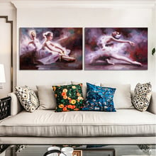 Pinturas decorativas abstractas modernas para sala de estar, lienzo de arte de la pintura al óleo, bailarina abstracta 2024 - compra barato