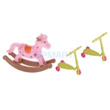 1/6 Plastic Miniature Rocking Horse Dollhouse Accessory for 1/6 Action Figures Dolls Acc Furniture Decor Kids Toys 2024 - buy cheap