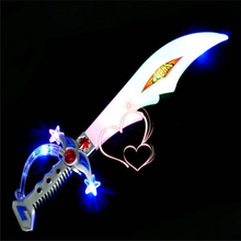 Flash música espada niños Luz Juguetes sable de luz Led juguete brillo en la oscuridad luz Up juguete palo luminoso 2024 - compra barato