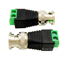 10Pcs BNC Male Connector Coax CAT5 To Camera CCTV BNC UTP Video Balun Adapter Connector  BNC Plug For CCTV System 2024 - buy cheap