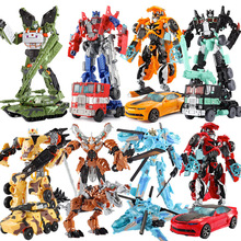 Carro robô de brinquedo, brinquedo de transformação em plástico, figuras de ação, 18.5cm, deformação para meninos, brinquedo clássico grande 2024 - compre barato