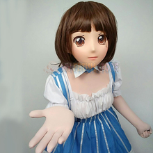 Jiang-07 de resina de media cabeza para mujer, disfraz de chica dulce con ojos BJD, Anime, máscara de rol de Lolita, crossvestido 2024 - compra barato