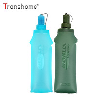 Портативная силиконовая складная бутылка для воды Transhome 500 мл силиконовая бутылка для воды для велоспорта и велоспорта, Спортивная бутылка для напитков 2024 - купить недорого