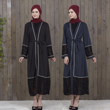 Islamic women Dress Pearl Abaya Muslim Moroccan Kaftan Arabic Robe Musulmane Embroidery Long Sleeve Turkish Caftan Dubai Arab 2024 - buy cheap