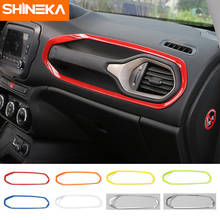 SHINEKA Car Interior Dashboard Panel Copilot Grab Handle Decorative Cover Trim Frame Ring Stickers for Jeep Renegade 2015+ 2024 - buy cheap