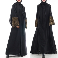 Bead Kaftan Abaya Turkey Dubai Cardigan Hijab Muslim Dress Ramadan Abayas for Women Caftan Marocain Islamic Clothing 2019 New 2024 - buy cheap