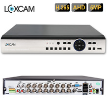 LOXCAM h.265 + 16Ch AHD 5MP 2592*1944 grabadora CCTV DVR 16ch 4MP AHD CVI TVI de vigilancia de vídeo NVR dvr P2P Vista Remota 2024 - compra barato