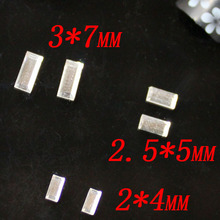 500pcs Rectangle Shape Crystal Clear Glass Flatback Stone Rhinestones For Nails Design Nail Art Supplies Decorations Nail Charms 2024 - buy cheap