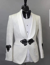 Men Wedding Suits Slim Fit 3 Pieces Tuxedo Groom Groomsman master of ceremonies Host stage jacket pant vest Singer costume 2024 - buy cheap