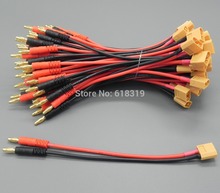 10 juegos de conector banana XT90 a 4,0mm con cable cargador de silicona de 14 AWG cable de conexión para fuente de alimentación RC DZ0108 2024 - compra barato