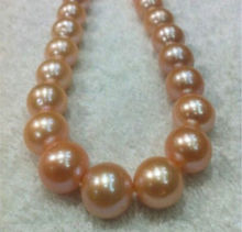 beautiful 11-12MM AAA SOUTH SEA PINK natural PEARL NECKLACE 18" 2024 - buy cheap