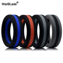 WarBLade-Anillo de silicona de Tres capas para hombre y mujer, anillo de goma para el dedo, Flexible, hipoalergénico, Crossfit, para boda 2024 - compra barato