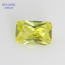 5A Olive Yellow Octangle Shape Cut CZ Stone Synthetic Gems Cubic Zirconia For Jewelry Size 3x4~10x14mm Free Shipping 2024 - buy cheap