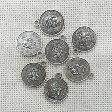 Brincos descobertos moedas cabeça de joalheria fazendo cordão colar pingente espaçadores artesanato tibetano 2024 - compre barato