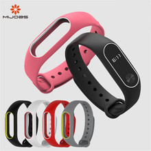 Mijobs Colorful silicone replacement belt For Xiao mi Mi Band 2 Replace Smart Band Accessories Mi Band 2 Silicone bracelet strap 2024 - buy cheap