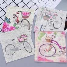 20Pcs New Printed Bicycle Paper Towels Wedding Decoupage Paper Napkins For Baby Shower Birthday Decoration Kids Party Supplies 2024 - buy cheap