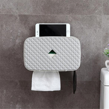 Новая дизайнерская салфетка, коробка, самоклеящаяся, настенное крепление, держатель для туалетной бумаги, органайзер для ванной комнаты с ящиком для хранения мобильного телефона 2024 - купить недорого