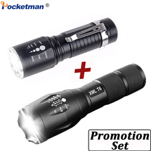 Powerful LED Flashlight Portable Mini Torch XM-L T6 Flashlight with 5 Modes Waterproof Flashlight by 18650/AAA Battery Charger 2024 - buy cheap