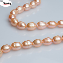 5strands Natural A rice pink freshwater Pearl 7-8mm For Jewelry Making 15inches DIY necklace bracelet  FreeShipping Wholesale 2024 - buy cheap