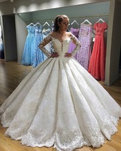 Vestido de novia de manga larga con encaje, novedad, 2021 2024 - compra barato