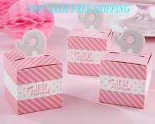 (100 Pcs/lot) Baby Gift box of Little Peanut Elephant Wedding Favor Box For Baby birthday Party Favor candy box decoration gift 2024 - buy cheap