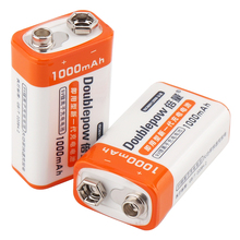 2pcs/lot 1000mAh Li-ion 9 V Rechargeable Batteries For Smoke detectors Wireless Microphones 2024 - buy cheap