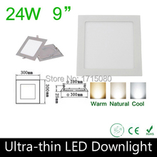 10 pcs/lot  Thickness 24W LED panel light 300* 300mm square LED Recessed ceiling light natural white flat lighting lamp Via DHL 2024 - buy cheap