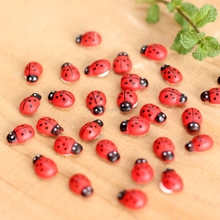 10Pcs Mini Ladybird Red Beetle Ladybug Fairy Doll House Garden Decor Ornament Dropshipping 2024 - buy cheap