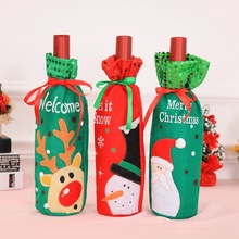 Christmas Wine Bottle Cover Holder Gift Bag Xmas Eve Dinner Table Decoration Candy Bags Xmas New Year Party Decoration 2024 - buy cheap