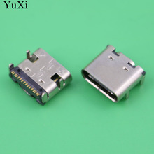 YuXi USB 3.1 Type-C 16pin female connector For Mobile Phone Charging port Charging Socket Tow feet plug 2024 - buy cheap