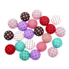 LF 50Pcs Mixed 17mm Round Cloth Sewing Buttons For Clothes Needlework Flatback Scrapbooking Crafts Decorative Diy Accessories 2024 - buy cheap