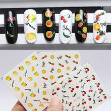 1 Pcs DIY 3D Water Transfer Pineapple Lemon Cherry Mixed Design Manicure Nail Art Tips Stickers Decals Decoration Accessoires 2024 - buy cheap