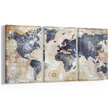 5d quadrado diamante bordado mapa do mundo 3 pçs pintura diamante ponto cruz 3d mosaico tríptico pintura escritório decoração 2024 - compre barato