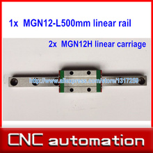 12mm linear guide MGN12 L 500mm linear rail with 2pcs MGN12H linear carriages block for CNC DIY and 3D printer XYZ cnc 2024 - buy cheap