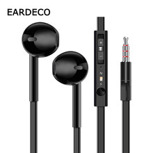Спортивные наушники EARDECO, проводные стереонаушники Mp3 с микрофоном и басами для телефона Xiaomi 2024 - купить недорого