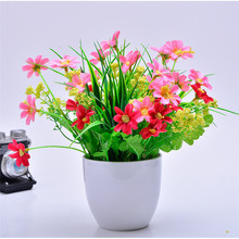 Artificial Chrysanthemum Desktop Bonsai Decorate Silk flowers Artificial Plant flowers For Wedding Home Garden Mini Bonsai decor 2024 - buy cheap