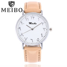 Meibo feminino casual quartzo pulseira de couro newv pulseira relógio analógico relógio de pulso de luxo moda feminina senhoras relógios a40 2024 - compre barato