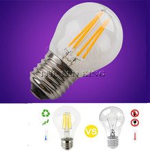 Bombilla de luz con filamento LED Vintage A60 G45 E14, bombillas COB E27, 6W, 12W, 18W, 24W, filamentos de 220V, 230V, lámpara de repuesto de 30W, 50W, 80W y 100W 2024 - compra barato