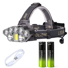 40000LM USB LED Headlamp Headlight Rechargeable 18650 Flashlight Head lamp 8 Modes COB T6 Camping Fishing Hunting light 2024 - buy cheap