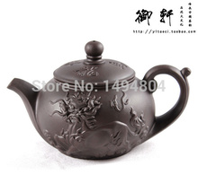 Yixing-TETERA de arcilla púrpura de 300ML, taza de té de mineral, tetera grande de alivio, negra y roja 2024 - compra barato