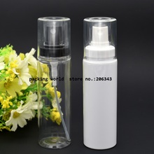 Garrafa de plástico branca com pulverizador branco, 100ml, tampa transparente, garrafa spray de alta qualidade, garrafa de plástico 2024 - compre barato