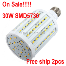 2 шт./лот, бесплатная доставка, 30 Вт 102LED 5630 SMD E27 E14 кукурузная лампа, светодиодная лампа, светодиодная лампа, светодиодное освещение, теплый/холодный белый цвет 2024 - купить недорого