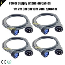 4pcs/lot Outdoor 2m3m5m10m Power Cable Stage Lights Device Powercord IP65 Power Extension Cables 3Pin Waterproof 2024 - buy cheap