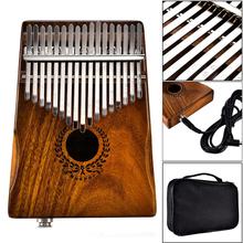 Muspor 17 Keys EQ kalimba Acacia Thumb Piano Link Speaker Electric Pickup High-Quality Wood Musical Instrument With Song Book 2024 - buy cheap